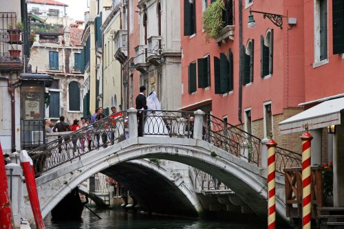 Just old walk bridge. Venice (Italy)